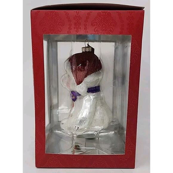 Christopher Radko Sparkle Bright Radko Santa Glass Ornament  Sparkle Bright Radko Bear/Dog glass ornament U269A
